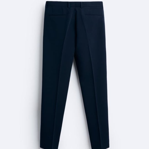 Zara Slim Fit Suit Pants (NAVY BLUE) (NWT) - Picture 3 of 4